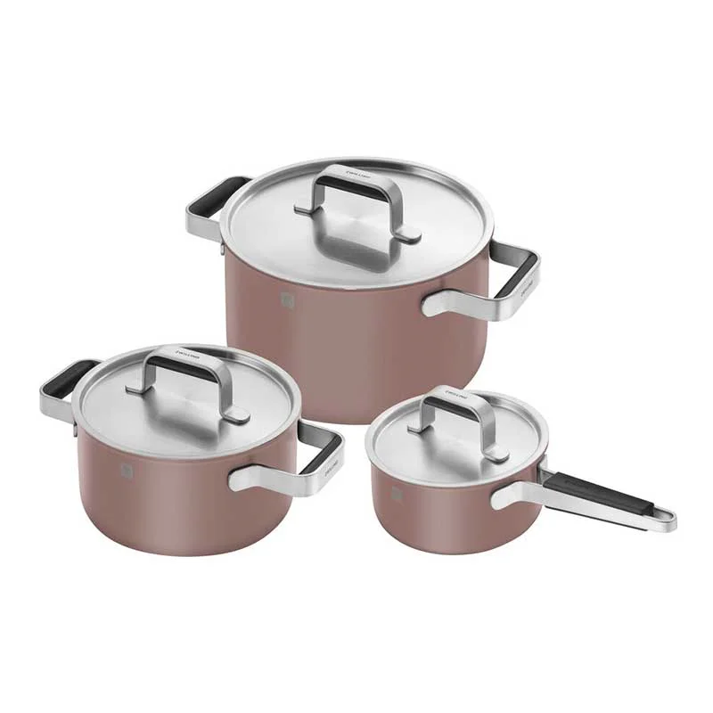 سرویس قابلمه ۳پارچه زولینگ مدل پیور رنگ صورتی ZWILLING Pure Cookware, Set of 3 rose pink